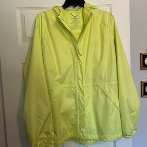L.L. Bean Bright Yellow Light Green Women's Rain Jacket